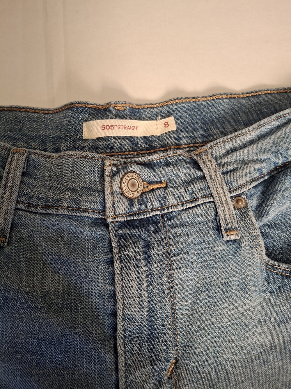 Levi's 505 Straight Women's Jeans in Light Blue - Size 8